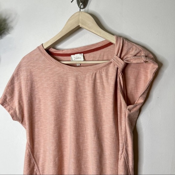 Anthropologie Deletta Women's Margot Knot Top Size XS Peach Orange - Picture 2 of 8